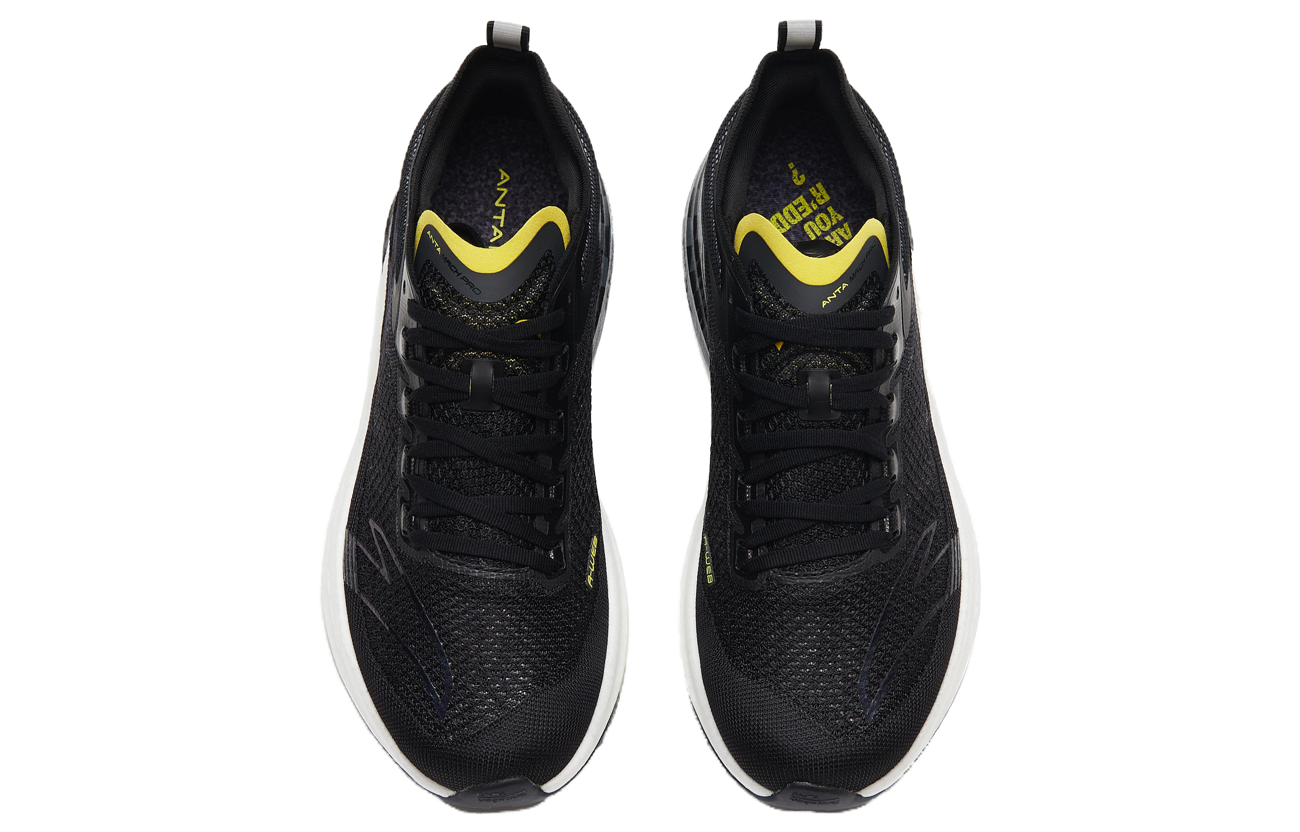 Anta Mach Pro Cushioning Slip Resistant Low top Running Shoes Men’s Black Gray