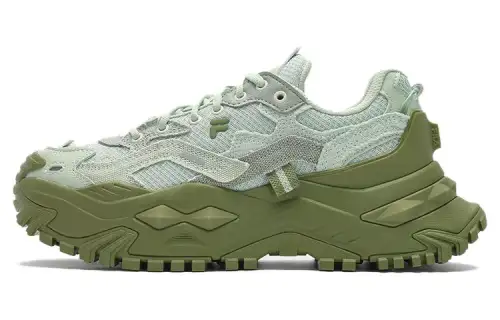 FILA FUSION Bianco Textile, Synthetic Leather Cushioning Abrasion Resistant Moisture Wicking Lightweight Low top