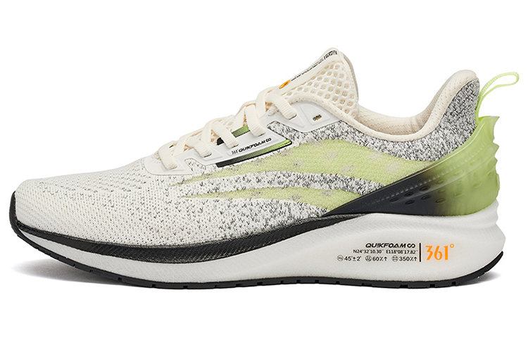 361° Mesh Cushioning Breathable Cushioning Breathable Low top Running Shoes Men’s White Green