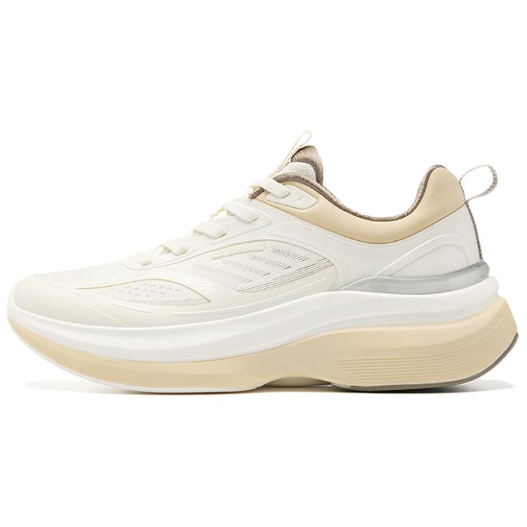 QIAODAN Slip Resistant, Abrasion Resistant, Breathable Low top Casual Running Shoes Women’s Beige