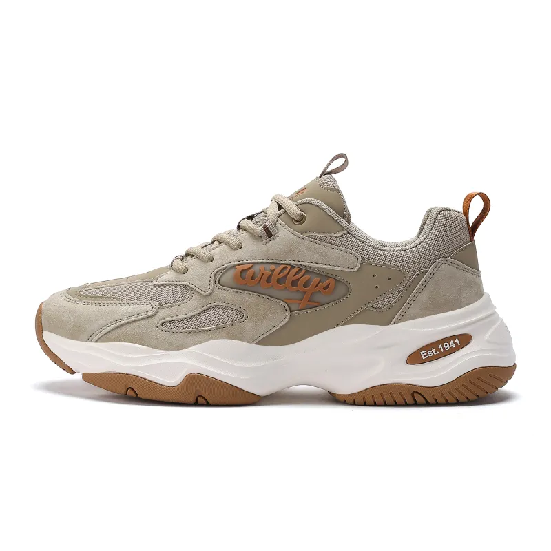 JEEP SPIRIT Abrasion Resistant Breathable Low top Chunky Sneakers Men's Natural Deer