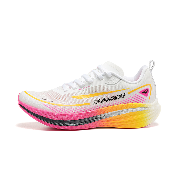 DUANGOU Running Shoes Unisex Low Top Yellow Pink/Peach Red/Mismatched Color