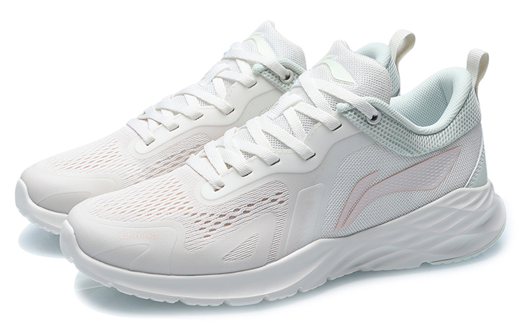 Li Ning Slip Resistant Cushioning Abrasion Resistant Low top Running Shoes Women’s White Green