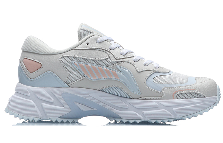 Li Ning YunQue Cushioning Slip Resistant Abrasion Resistant Low top Running Shoes Women’s White Blue