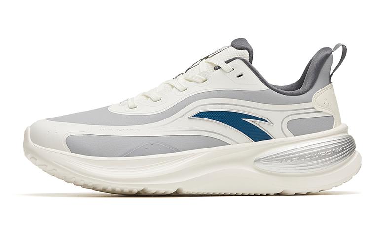 Anta Cloud Path Cushioning Slip Resistant Abrasion Resistant Low top Casual Running Shoes Men's Gray White