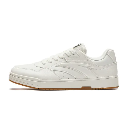 Anta Basic Abrasion Resistant Lightweight Height Increasing Low top Basic Skateboard Shoes Men's Ivory White