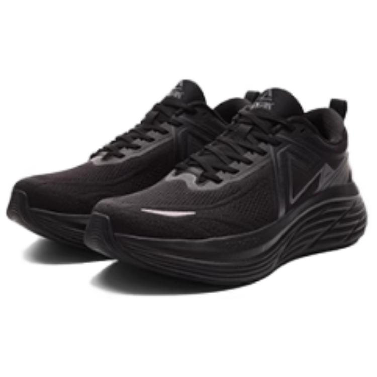 PEAK Cushioning Slip Resistant Abrasion Resistant Impact Resistant Rebound Low top Running Shoes Men’s Black