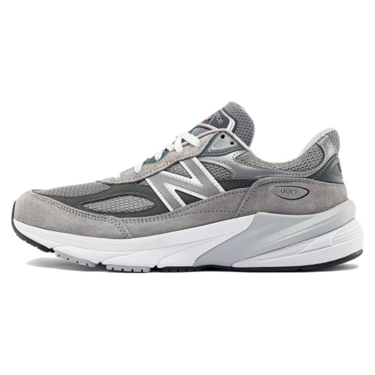 New Balance NB 990 V6 trendy retro fabric leather shock-absorbing breathable low-top casual urban commuting running shoes men's gray