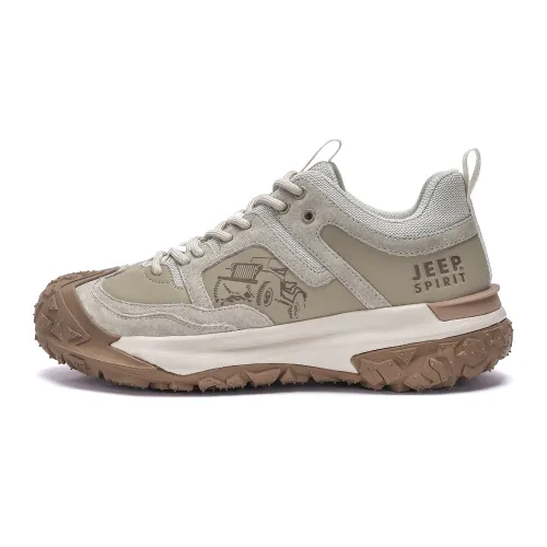 JEEP SPIRIT Abrasion Resistant Waterproof Impact Resistant Lightweight Low top Outdoor Shoes Men's Sandstone