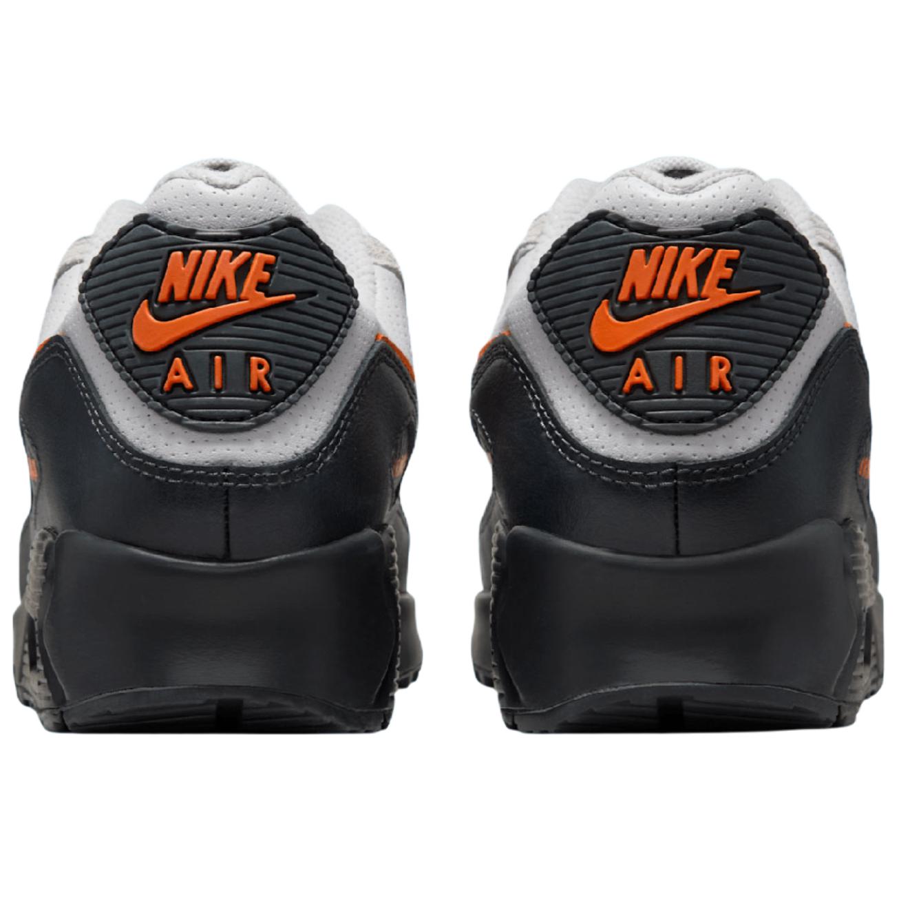 Nike Air Max 90 Abrasion Resistant Abrasion Resistant Low top Casual Running Shoes Unisex Gray Black Orange