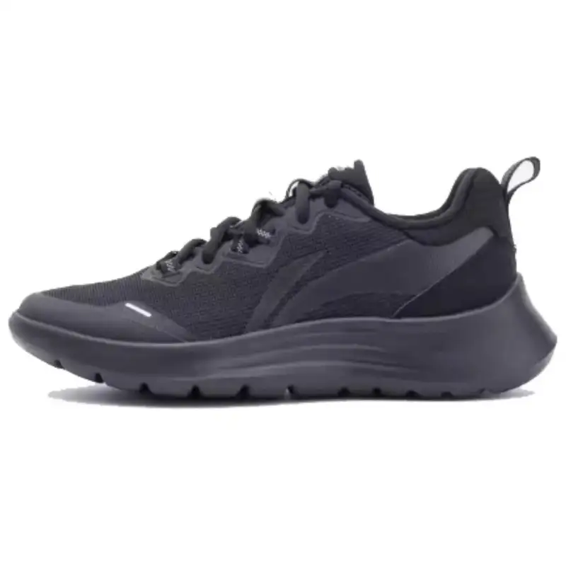 Li Ning Slip Resistant Abrasion Resistant Low top Casual Running Shoes Women's Black