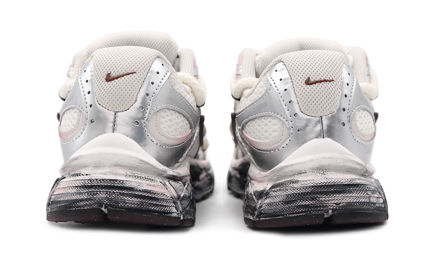 Nike V5 RNR Abrasion Resistant Breathable Low top Casual City Commuting Running Shoes Women’s Silver Gray Pink