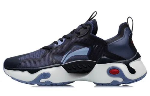 Li Ning Fresh Running Shoes Men's Low Top Marine Blue