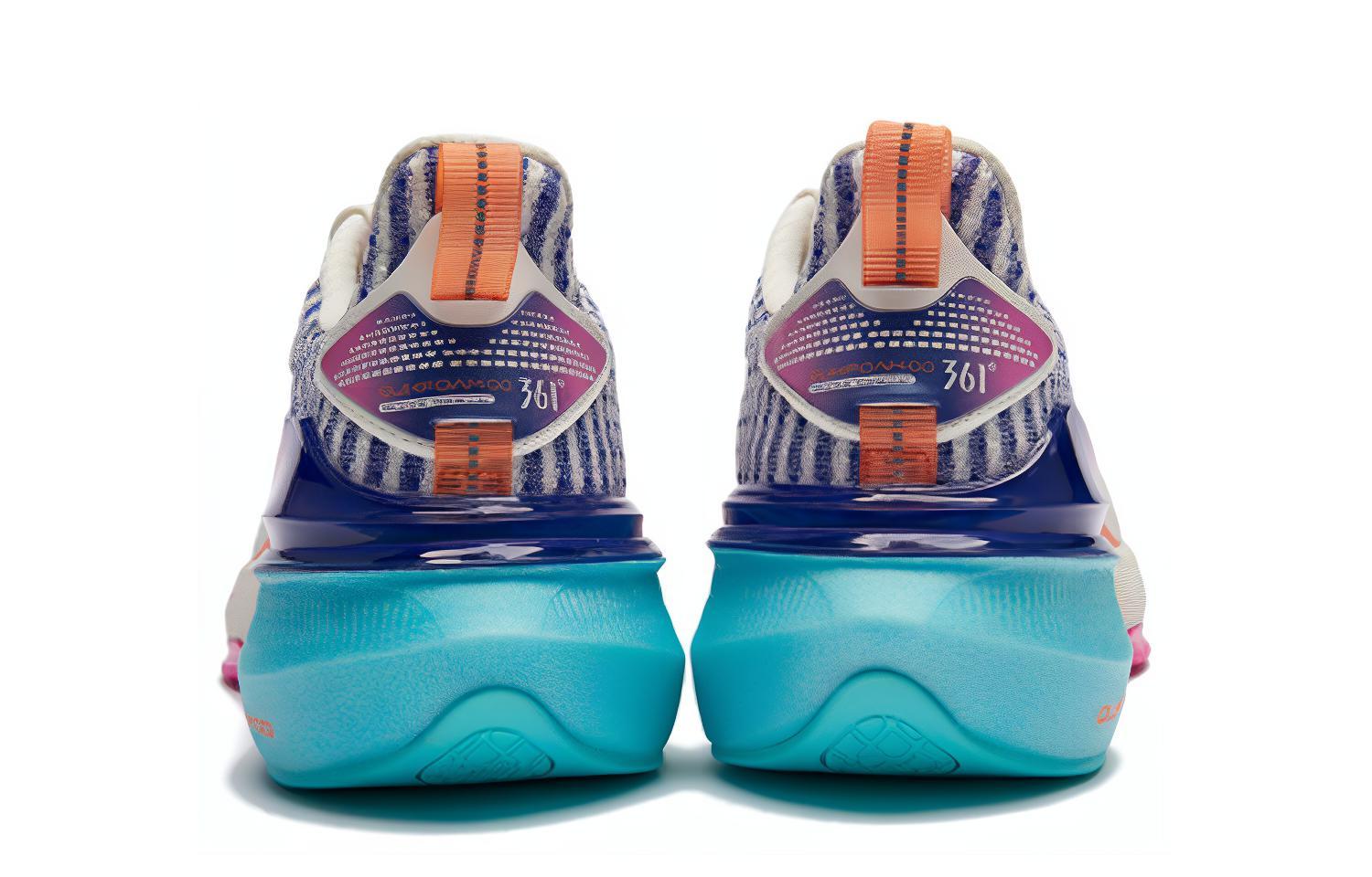 THREE BODY x 361° Knitted Fabric Abrasion Resistant, Breathable, Lightweight Low top Running Shoes Men’s White Purple