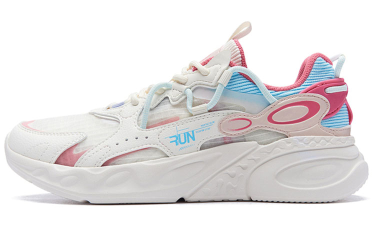 361° Dragon Eyes Running Shoes Women’s Low Top Feather White/Light Blue