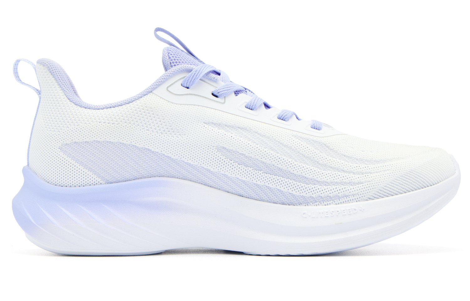 QIAODAN Cushioning Slip Resistant Abrasion Resistant Low top Casual Running Shoes Women’s White Purple