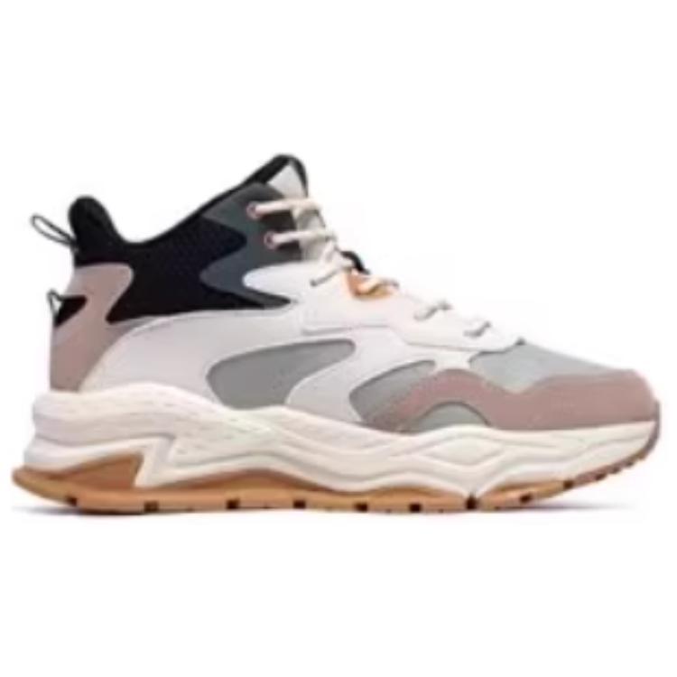 361° Trace Snow, Fleece Lined, Comfortable Abrasion Resistant Thermal Mid top Outdoor Shoes Men’s Beige Black