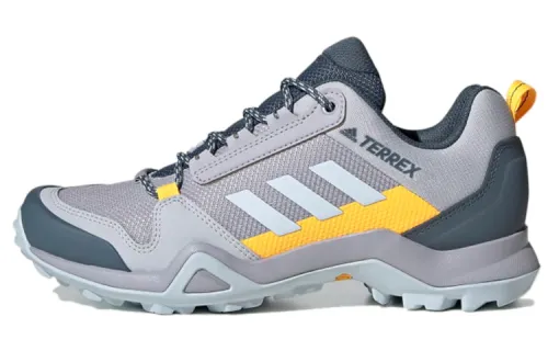 Adidas Terrex AX3 GTX Hiking Athleisure Breathable Low top Outdoor Shoes Women's Gray Blue