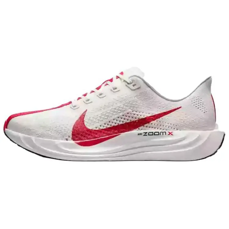 Nike Breathable, Slip Resistant, Abrasion Resistant Low top Casual Running Shoes Men's White Red