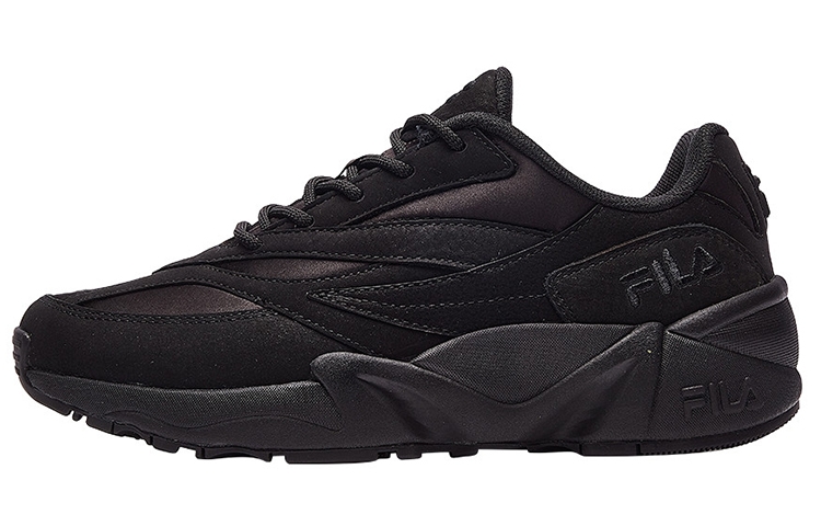 FILA FUSION Venom Textile, Synthetic Leather Low top Running Shoes Women's Classic Black