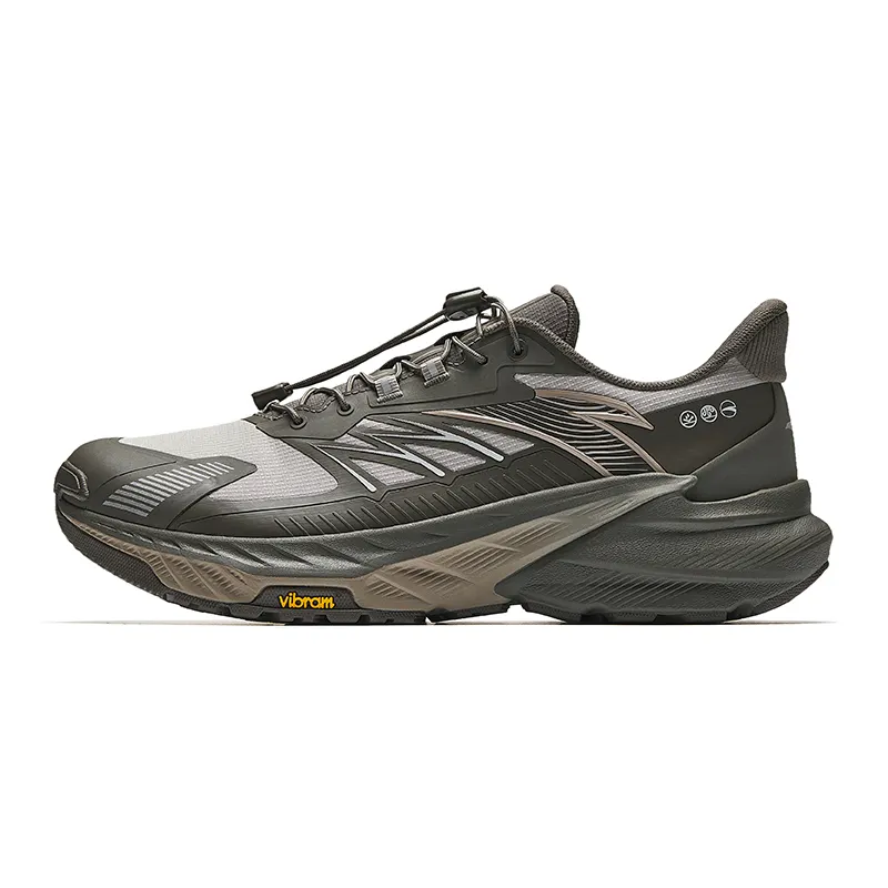 ANTA Tanyo 2 Running Shoes Men's Low Top Sparrow Tea Brown, Pine Smoke Gray