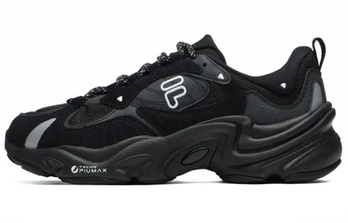 FILA FUSION BUZZARD Meteorite Shoes Textile, Synthetic Leather Low top Chunky Sneakers Men's Black
