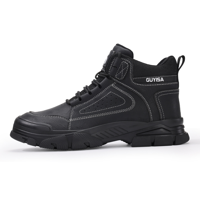 LANOUDUN Abrasion Resistant Impact Resistant Support High top Outdoor Shoes Men’s Black
