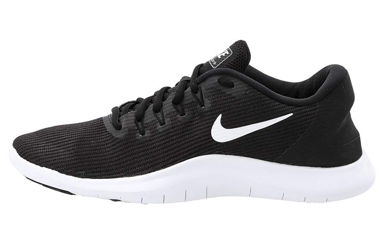 Nike Flex 2018 RN sports comfortable mesh fabric shock-absorbing and non-slip low-top casual running shoes men's black and white