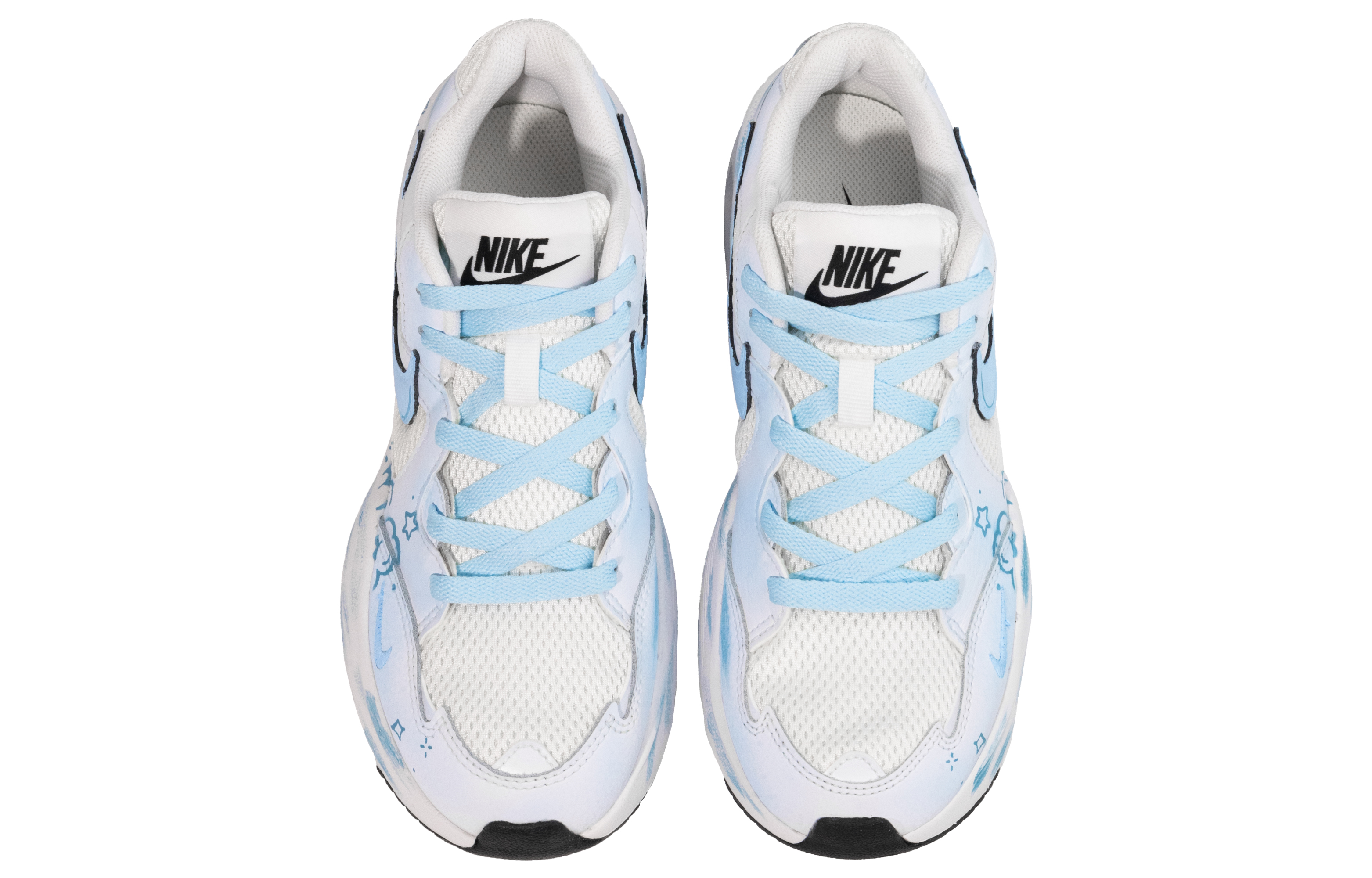 Nike Air Max Fusion Slip Resistant Abrasion Resistant Low top Running Shoes Unisex White Blue