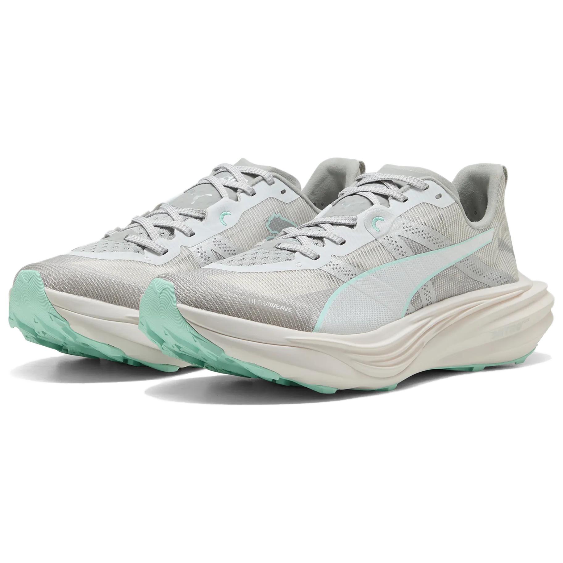 PUMA Deviate Nitro Elite Abrasion Resistant Abrasion Resistant Low top Running Shoes Women’s Light Gray Green