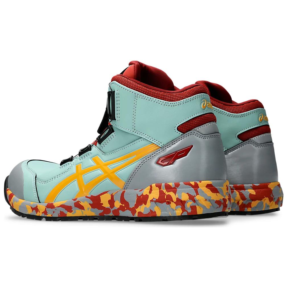 Asics Winjob High top Casual Running Shoes Unisex Cyan Yellow