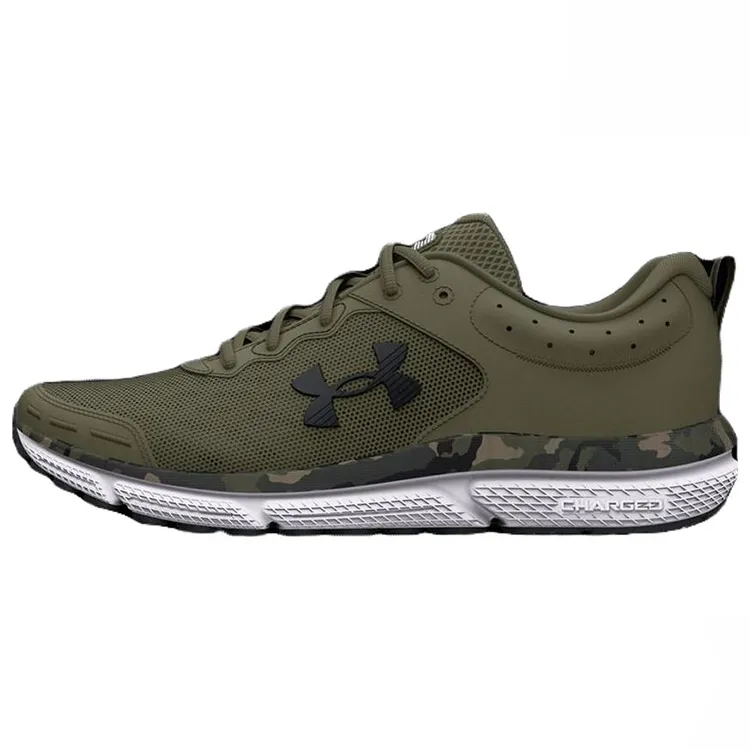 Under Armour Charged Assert 10 Mesh Low top Long Distance Running Sprint Running Shoes Men's Green
