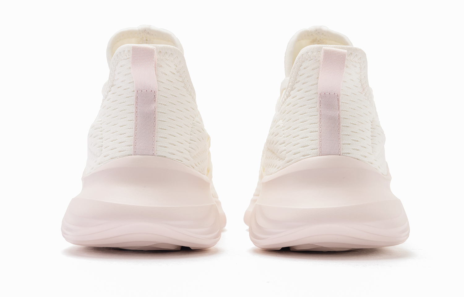 QIAODAN Comfortable Slip Resistant Abrasion Resistant Low top Casual Running Shoes Women’s Ivory Cloud Pink