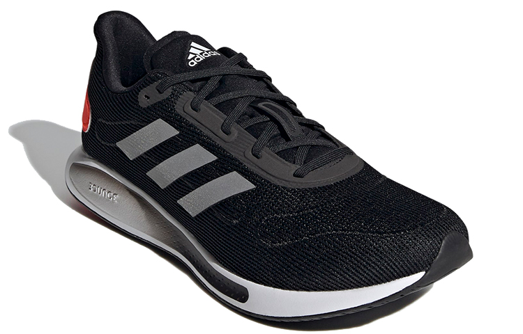 Мужские кроссовки adidas Galaxar (черно-серые с оранжевым) — Чёрный / серый / оранжевый — фото 3