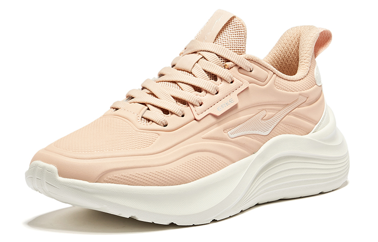 Erke Ming Ouyang Cushioning, Wear Resistant Low top Running Shoes Women’s White Peach Microcrystal