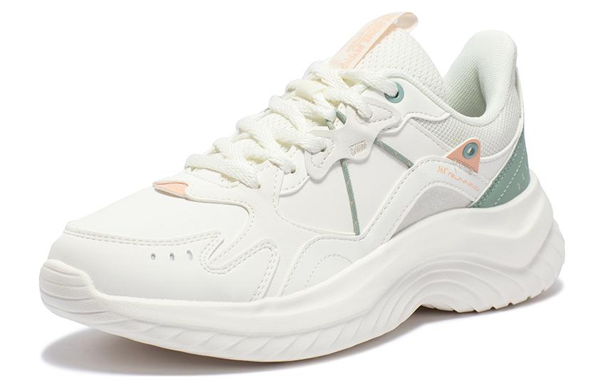 361° Cushioning Slip Resistant Lightweight Low top Running Shoes Women’s White Green