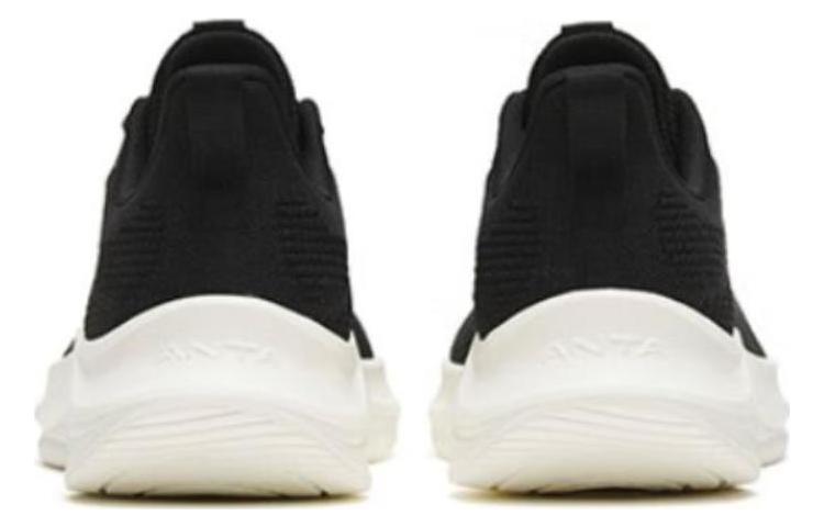 Anta Flyknit Wander Slip Resistant, Abrasion Resistant, Lightweight Low top Sprint Running Shoes Women’s Black White