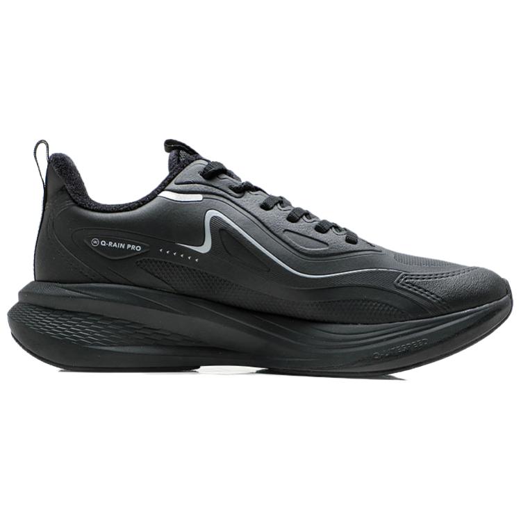 QIAODAN Fleece Lined Thermal Slip Resistant Abrasion Resistant Low top Casual Running Shoes Men’s Black