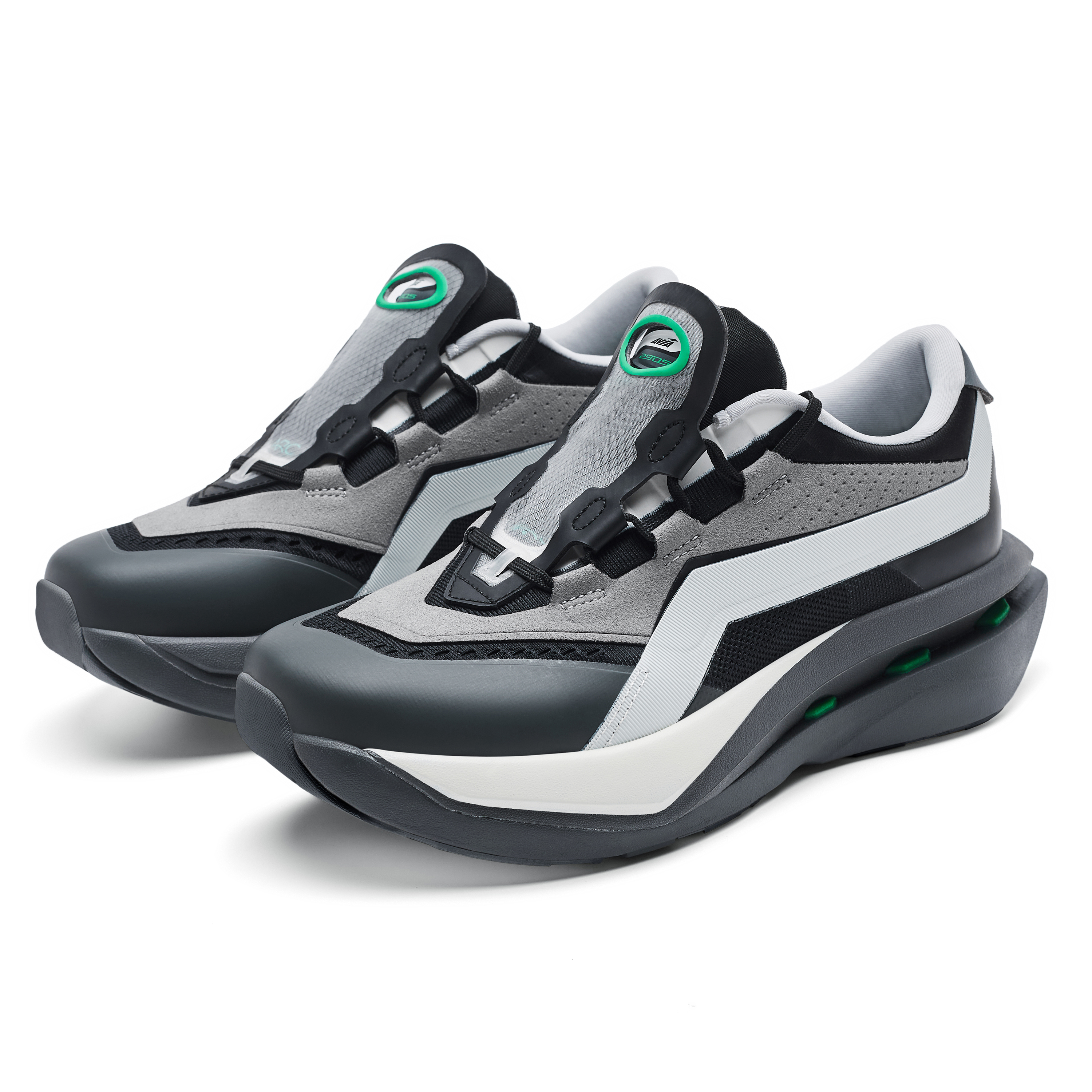 AVIA Sports Life Collection Cushioning Height Increasing Low top Casual Running Shoes Unisex White Black