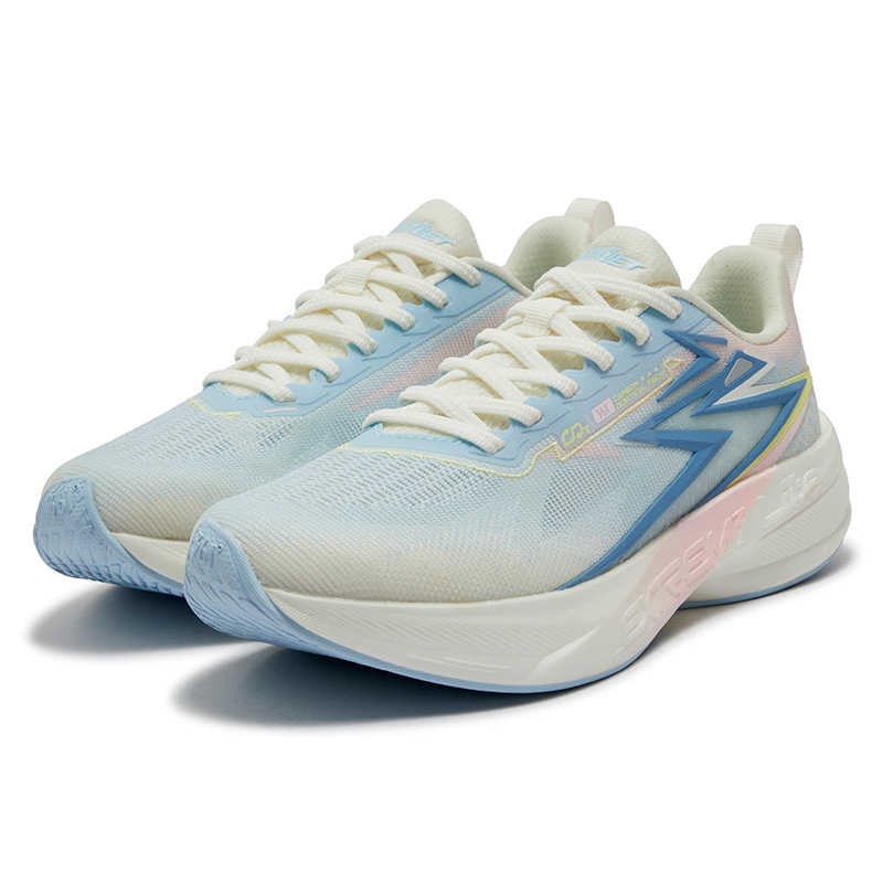 361° Breathable And Slip Resistant Low top Long Distance Running Shoes Women’s White Blue