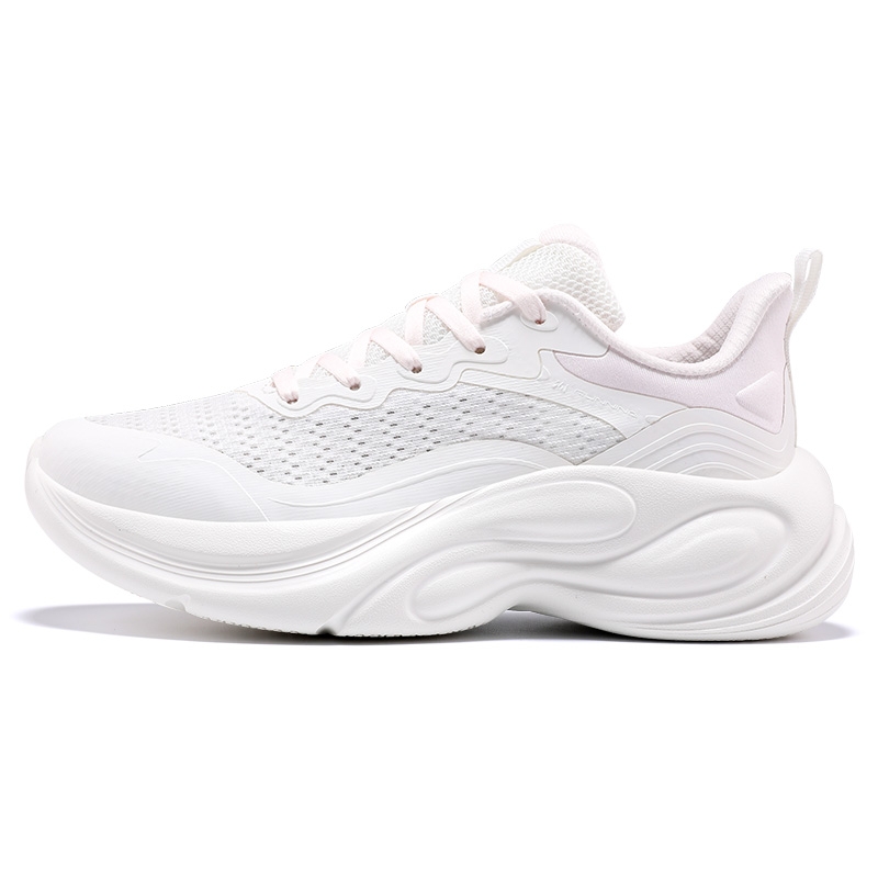 361° Cushioning Slip Resistant Abrasion Resistant Low top Sprint Running Shoes Women’s White Pink