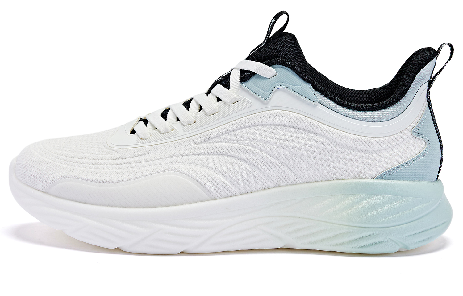 QIAODAN Comfortable Cushioning, Wear Resistant Low top Running Shoes Men’s White Green