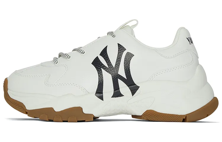MLB Big Ball Chunky Height Increasing Low top Chunky Sneakers Unisex Ecru
