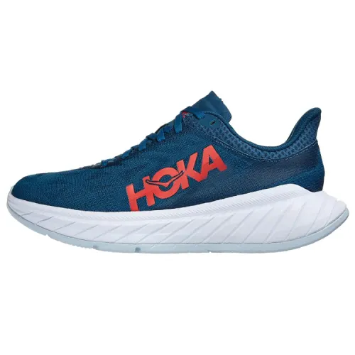 HOKA ONE ONE Carbon X 2 Moroccan Blue Hot Coral Women's
