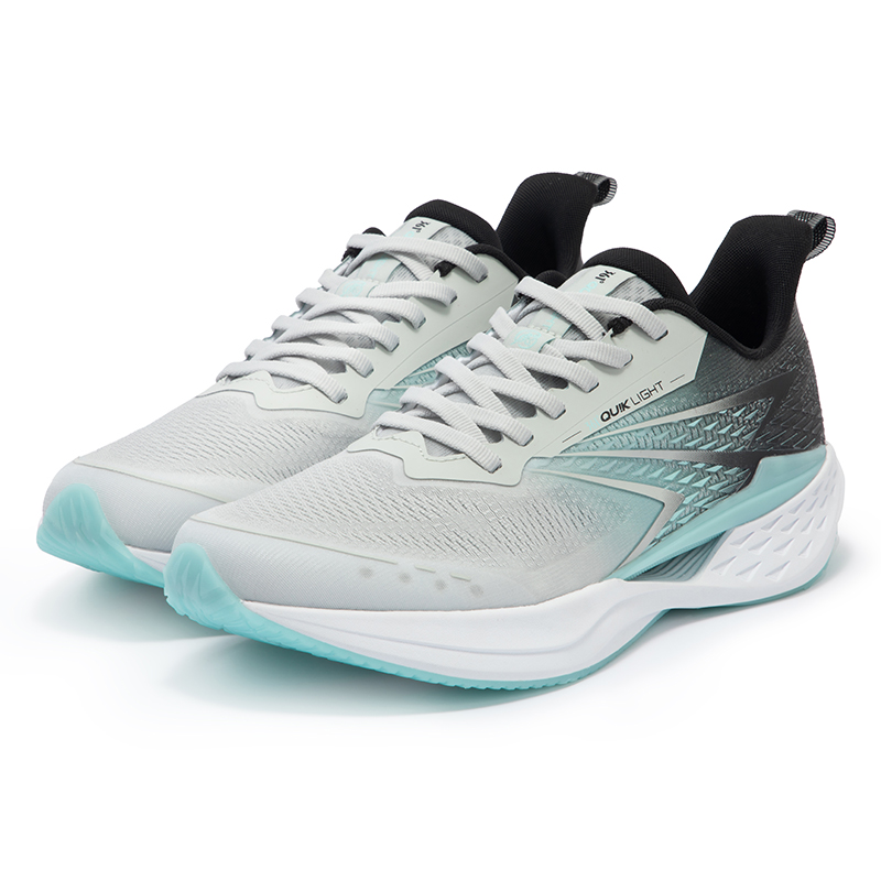 361° FlyFish Cushioning Slip Resistant Breathable Lightweight Low top Running Shoes Men’s Gray Green Black