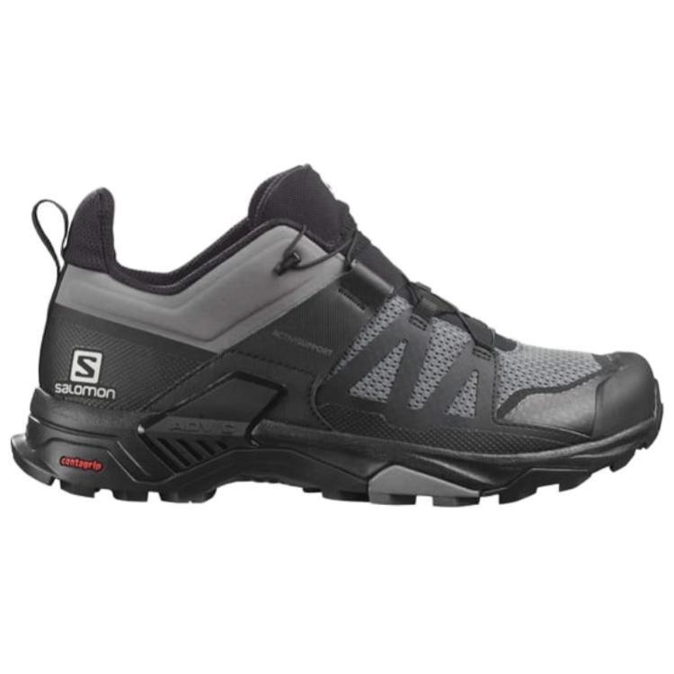 SALOMON X Ultra 4 Comfortable Cushioning Slip Resistant Abrasion Resistant Low top Running Shoes Men’s Black Gray