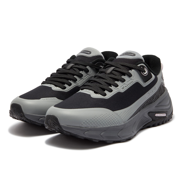 361° Rain Screen Cushioning Slip Resistant Abrasion Resistant Low top Casual Running Shoes Women’s Black Gray