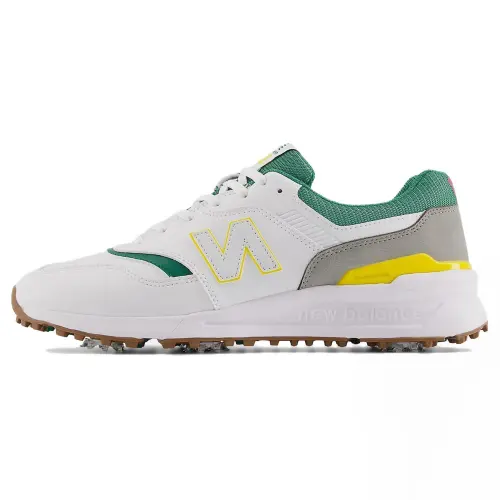 New Balance NB 997 GOLF Cushioning, Wear Resistant Low top Golf Shoes Men's White Green