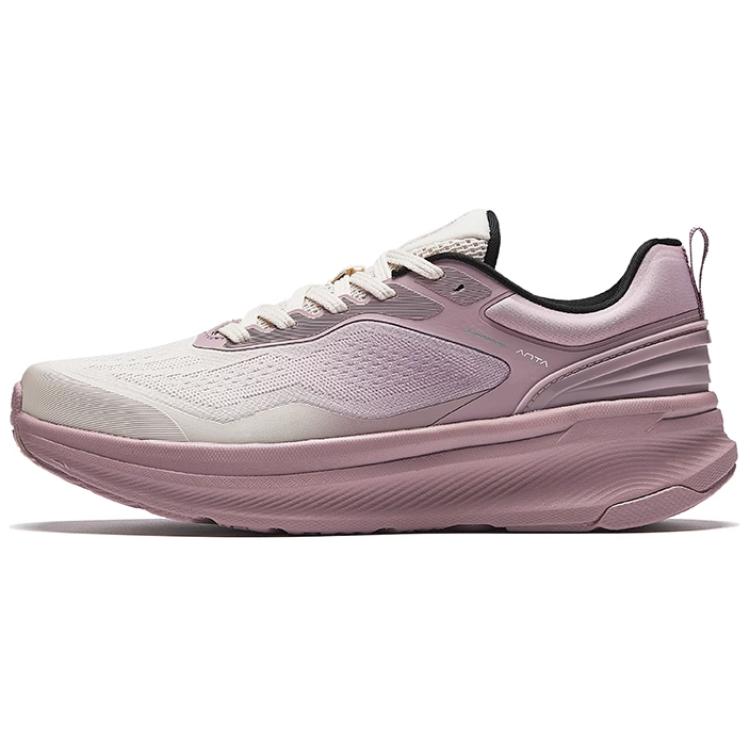Anta Cushioning Slip Resistant Low top Casual Running Shoes Women’s Beige Purple