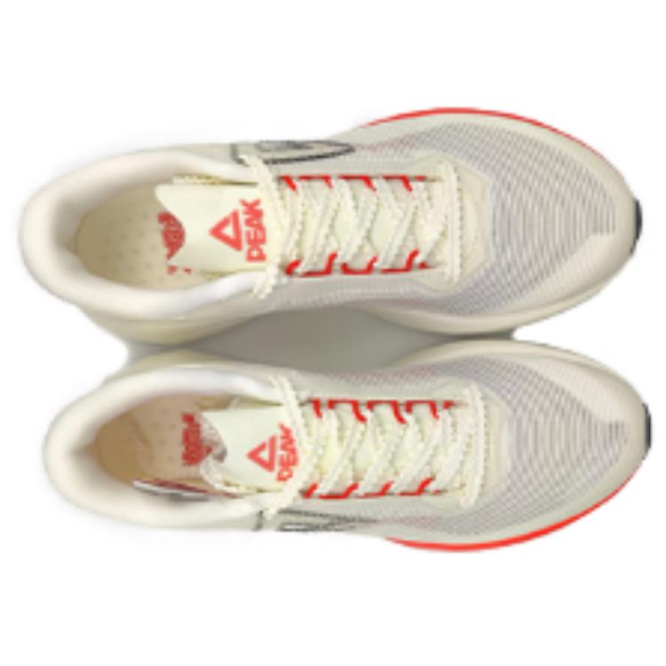 PEAK Cushioning Slip Resistant Abrasion Resistant Thermal Rebound Low top Running Shoes Men’s Super Light White Red